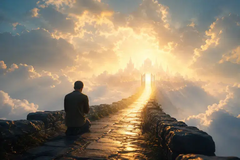 Peaceful reflection on faith and purpose